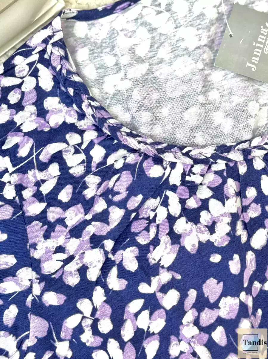 تیشرت گلدار بنفش