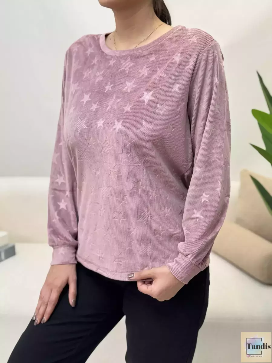 بلوز مخمل طرح ستاره