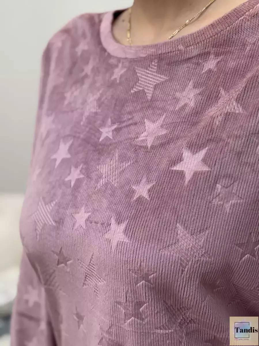 بلوز مخمل طرح ستاره