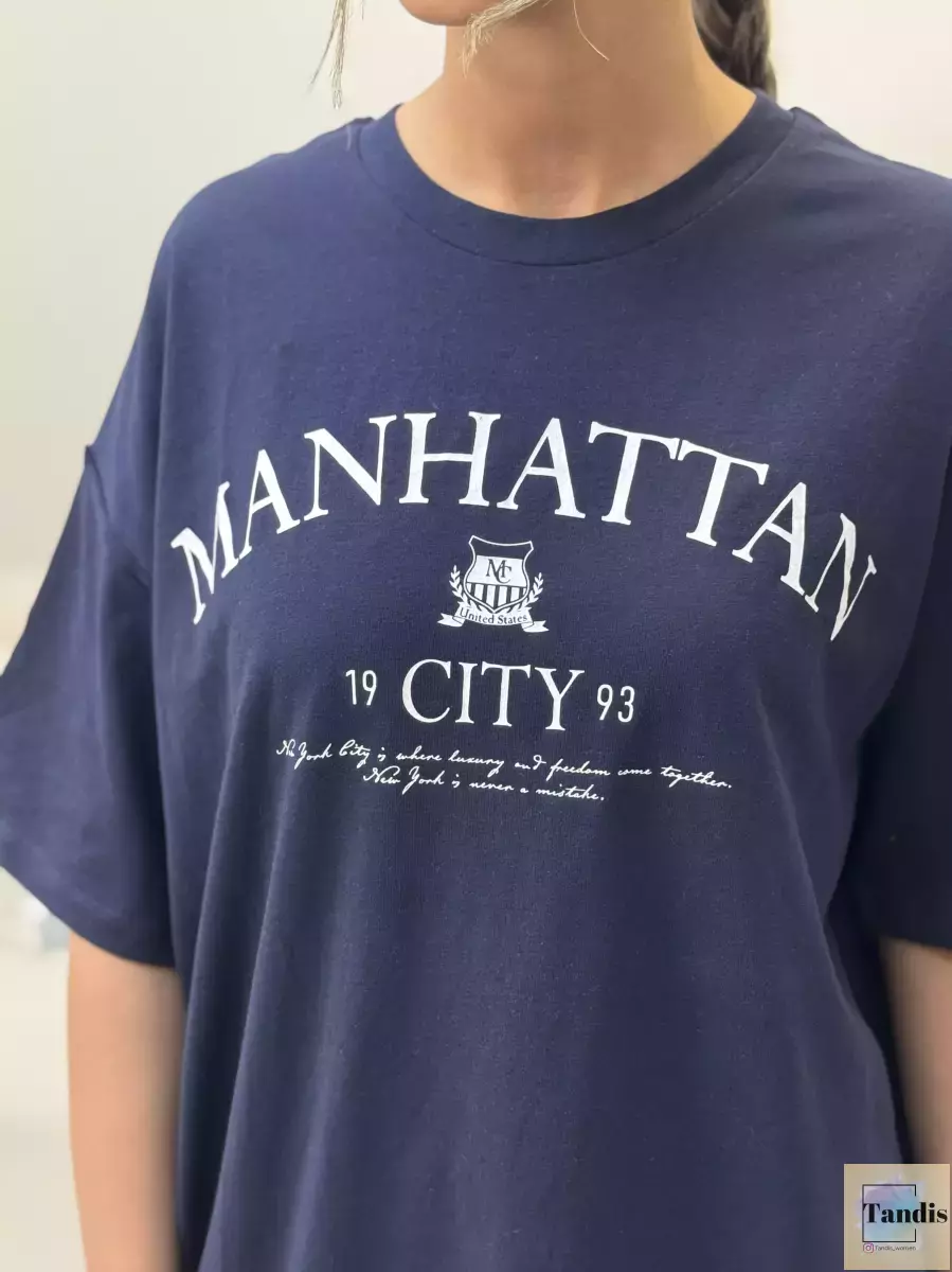 تیشرت سرمه ای manhattan