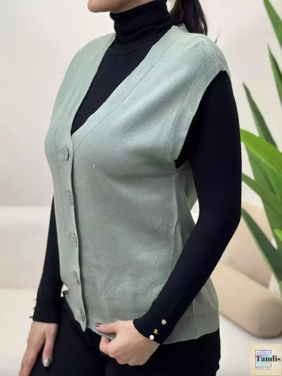 وست بافت جلو دکمه lc