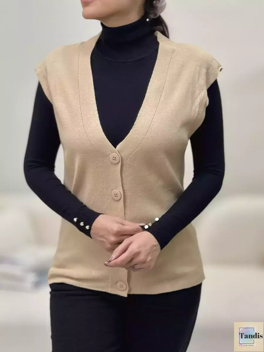 وست بافت جلو دکمه lc