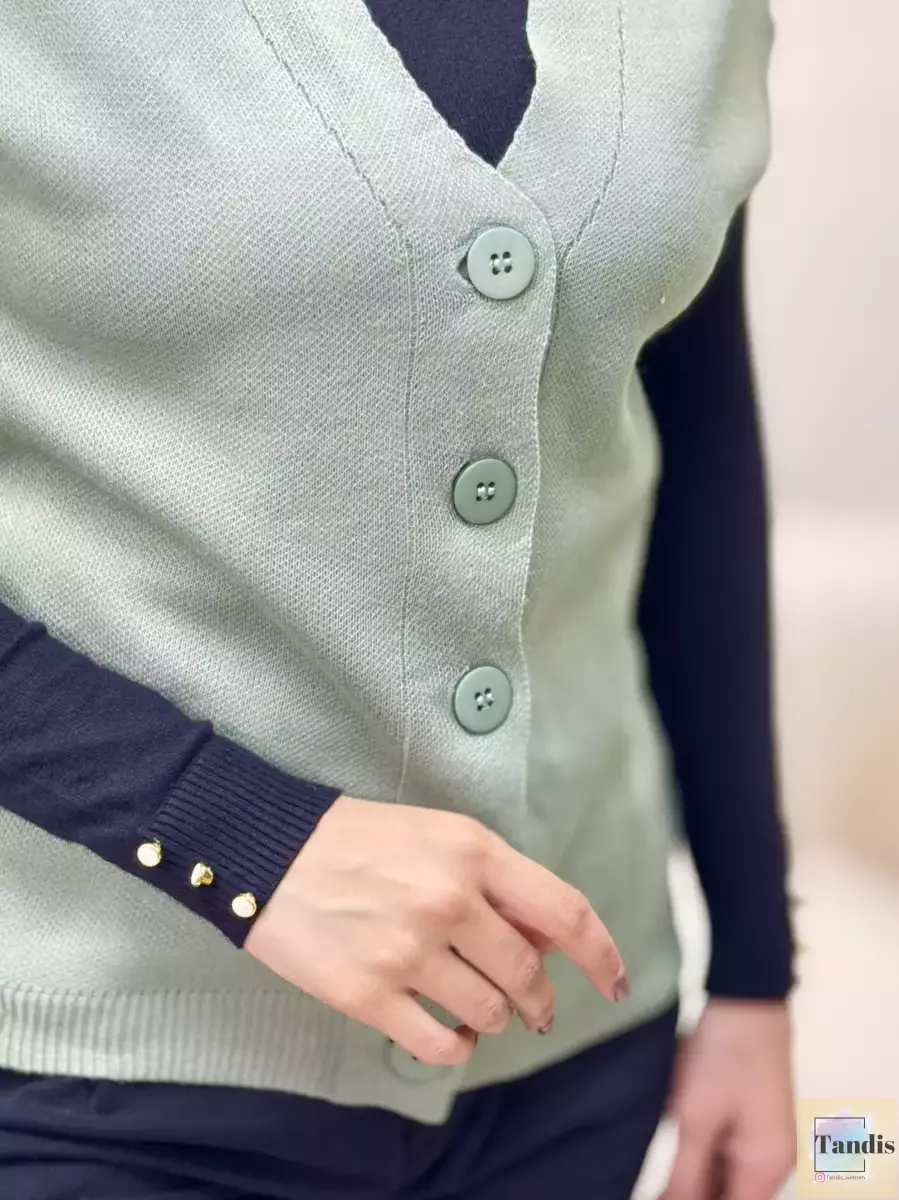 وست بافت جلو دکمه lc