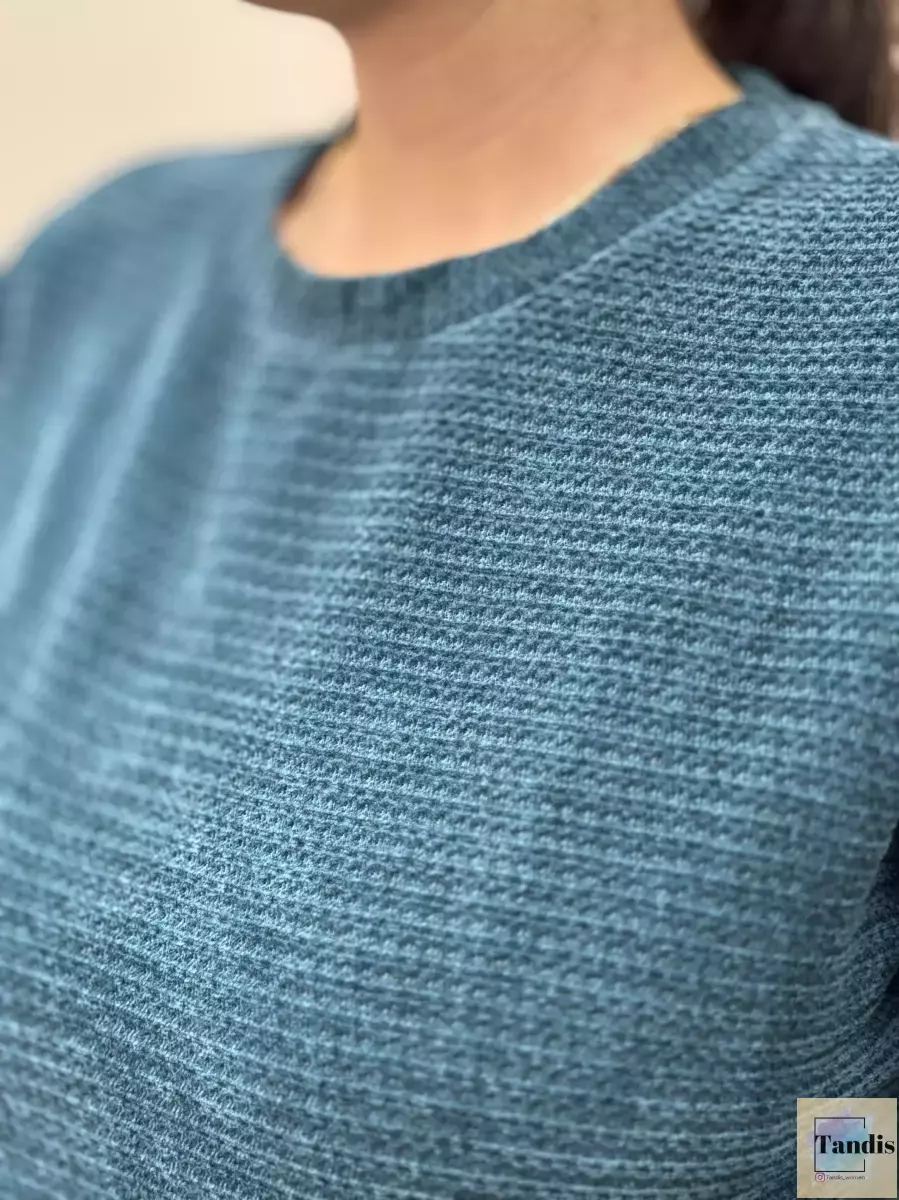 بلوزمخمل شیری و سبز