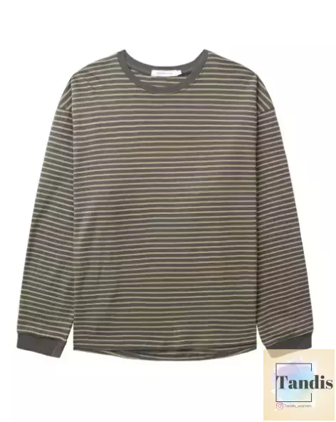 تیشرت آستین بلند راه راه پاییزه