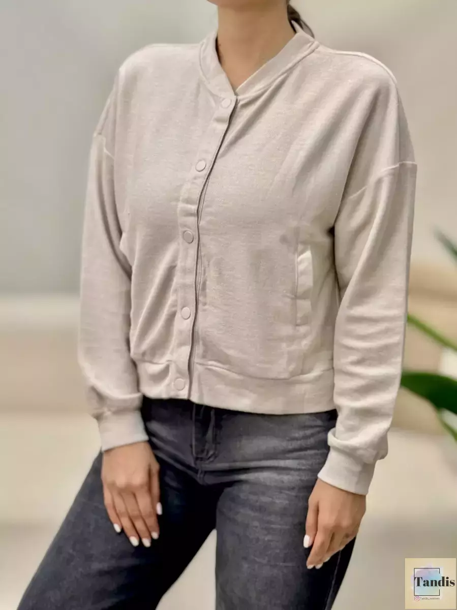 کت بافت جلو دکمه