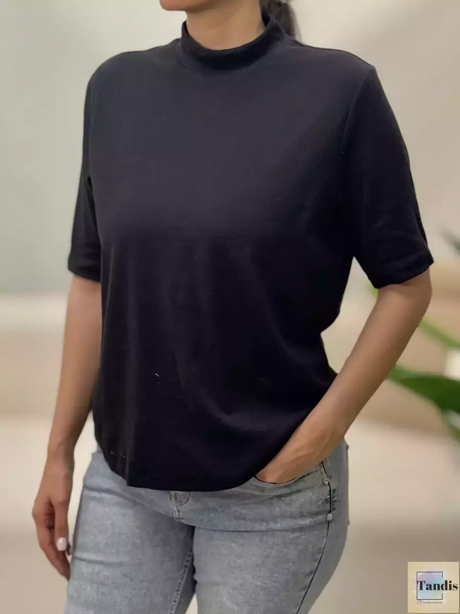 تیشرت یقه 3سانت آستین کوتاه