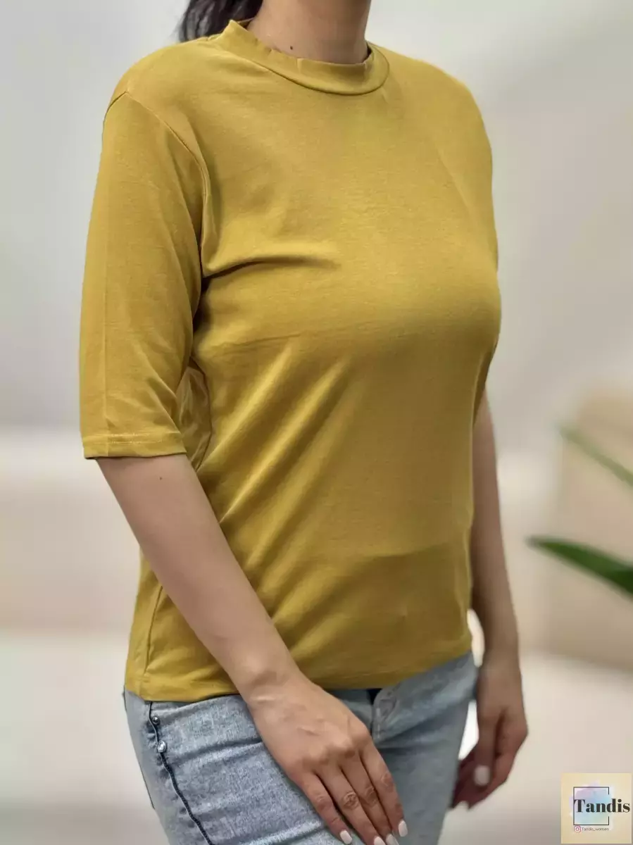 تیشرت یقه 3سانت آستین کوتاه