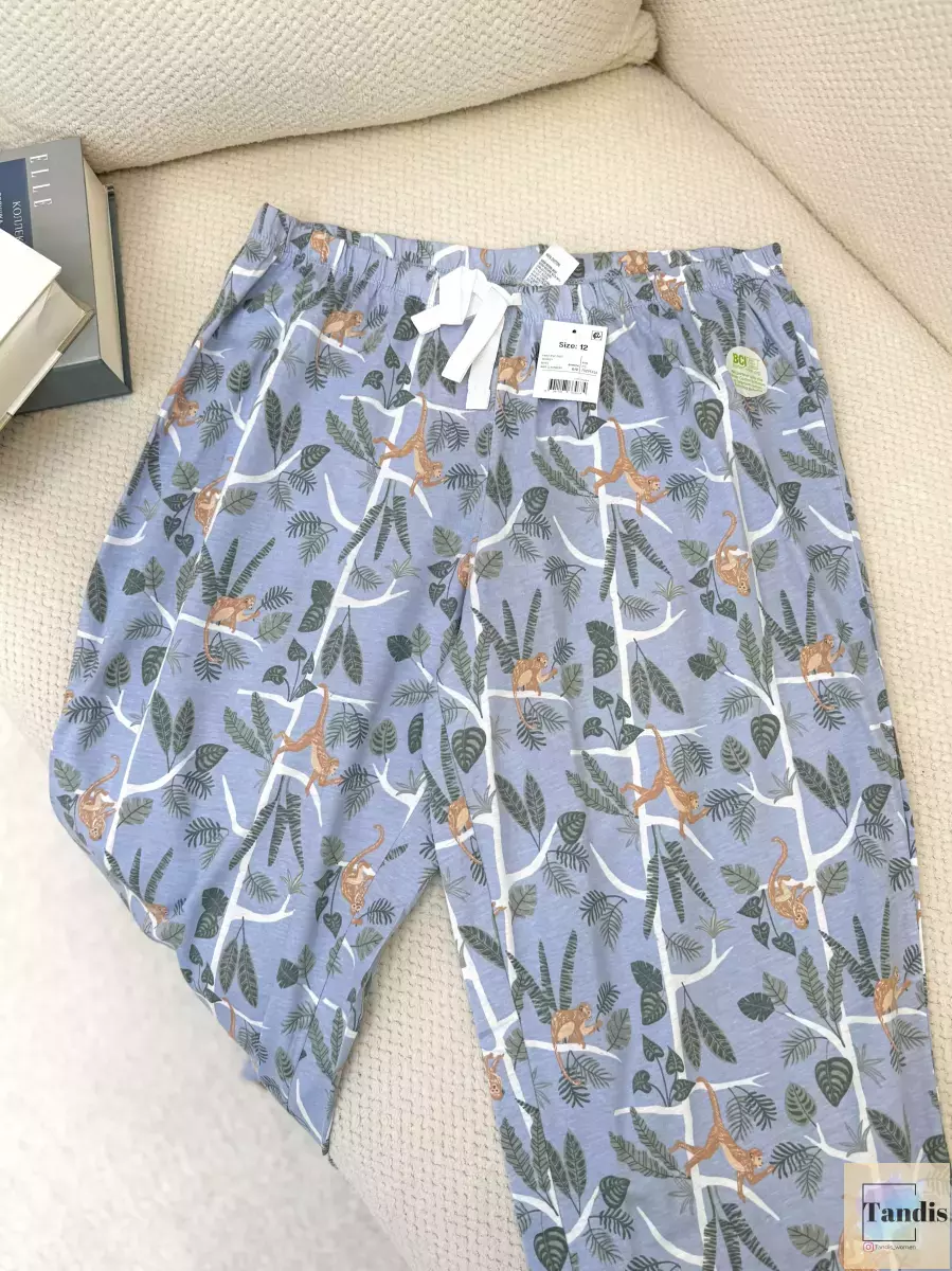 شلوار راحتی آنکو زمینه آبی