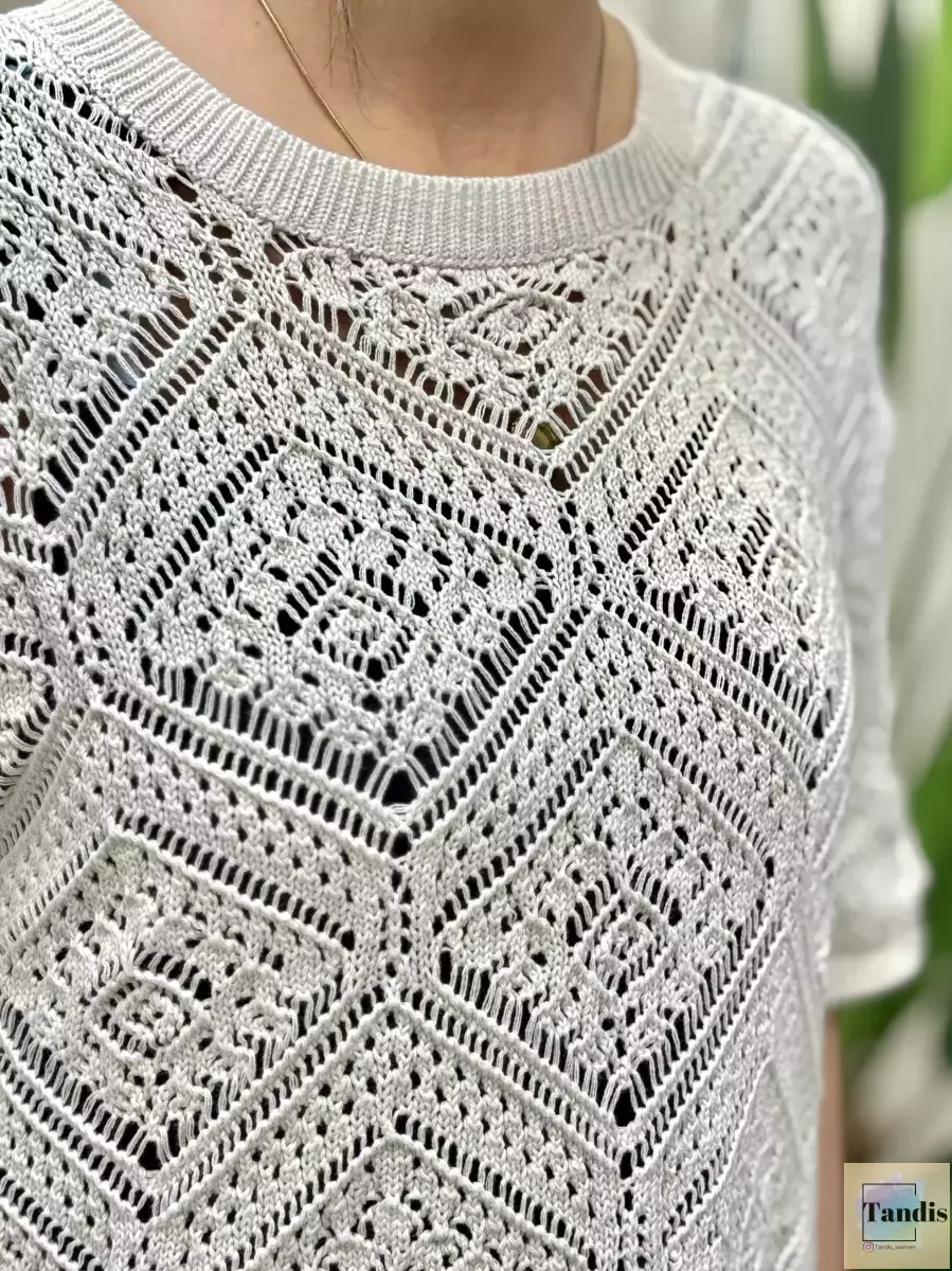 بافت قلاب بافی آستین کوتاه