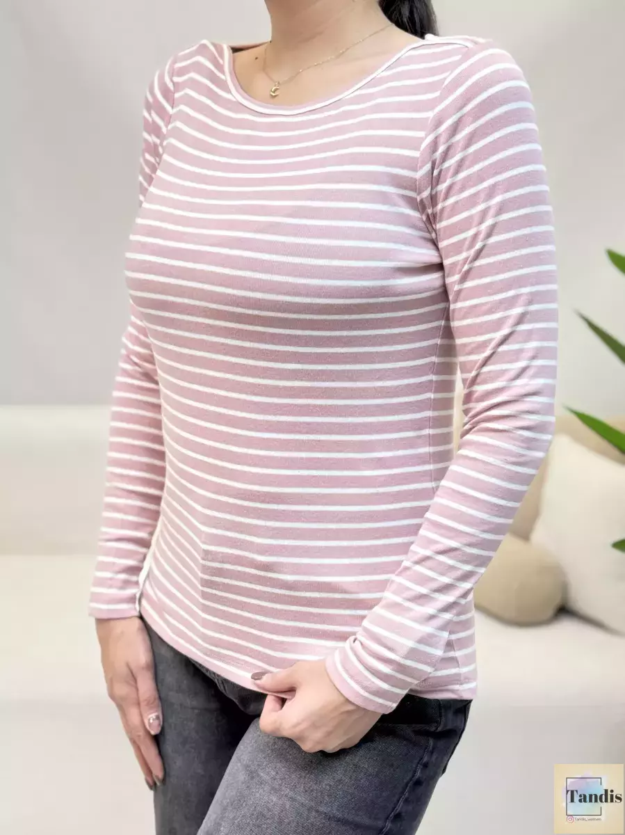 تیشرت آستین بلند راه راه TOM TAILOR