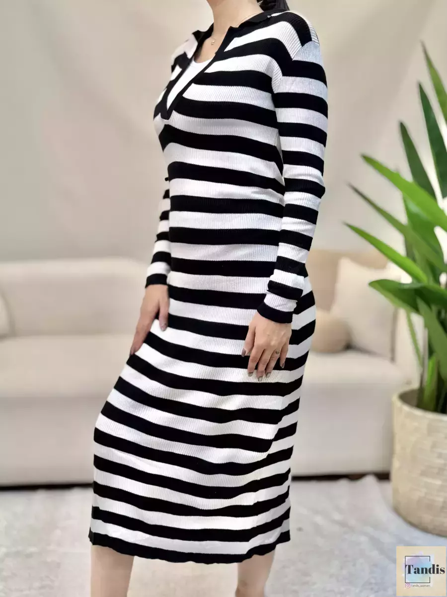 پیراهن بافت راه راه