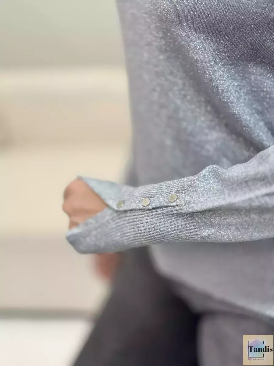 بلوز لمه نقره ای