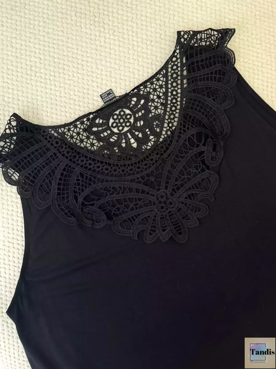 تاپ گیپور دار مشکی