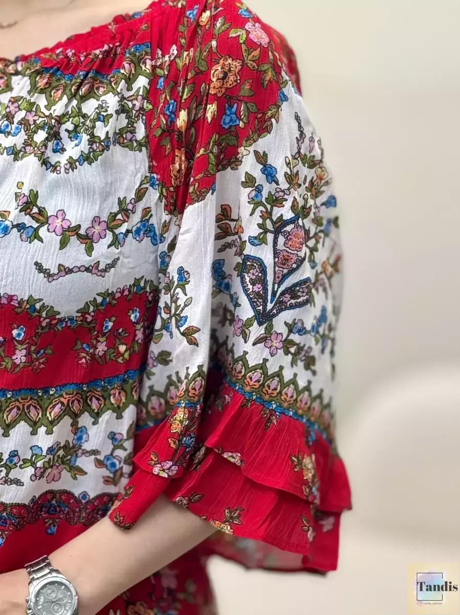 شومیز bila طرحدار قرمز