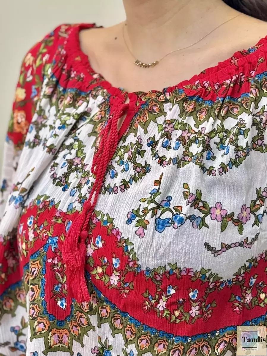 شومیز bila طرحدار قرمز