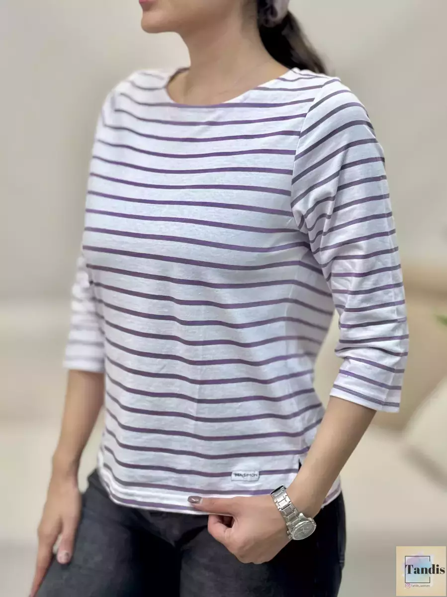 بلوز راه راه رنگی bensimon