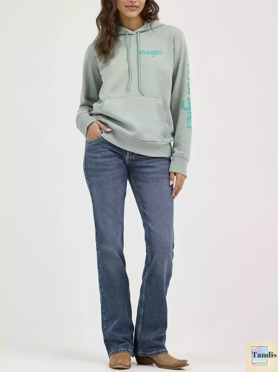 هودی wrangler(آجری-سبز)