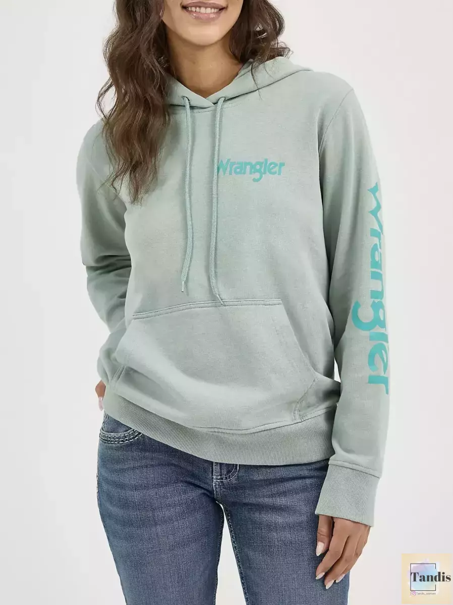 هودی wrangler(آجری-سبز)