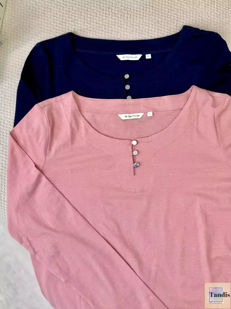 بلوز آستین بلند جلودکمهtomtailor