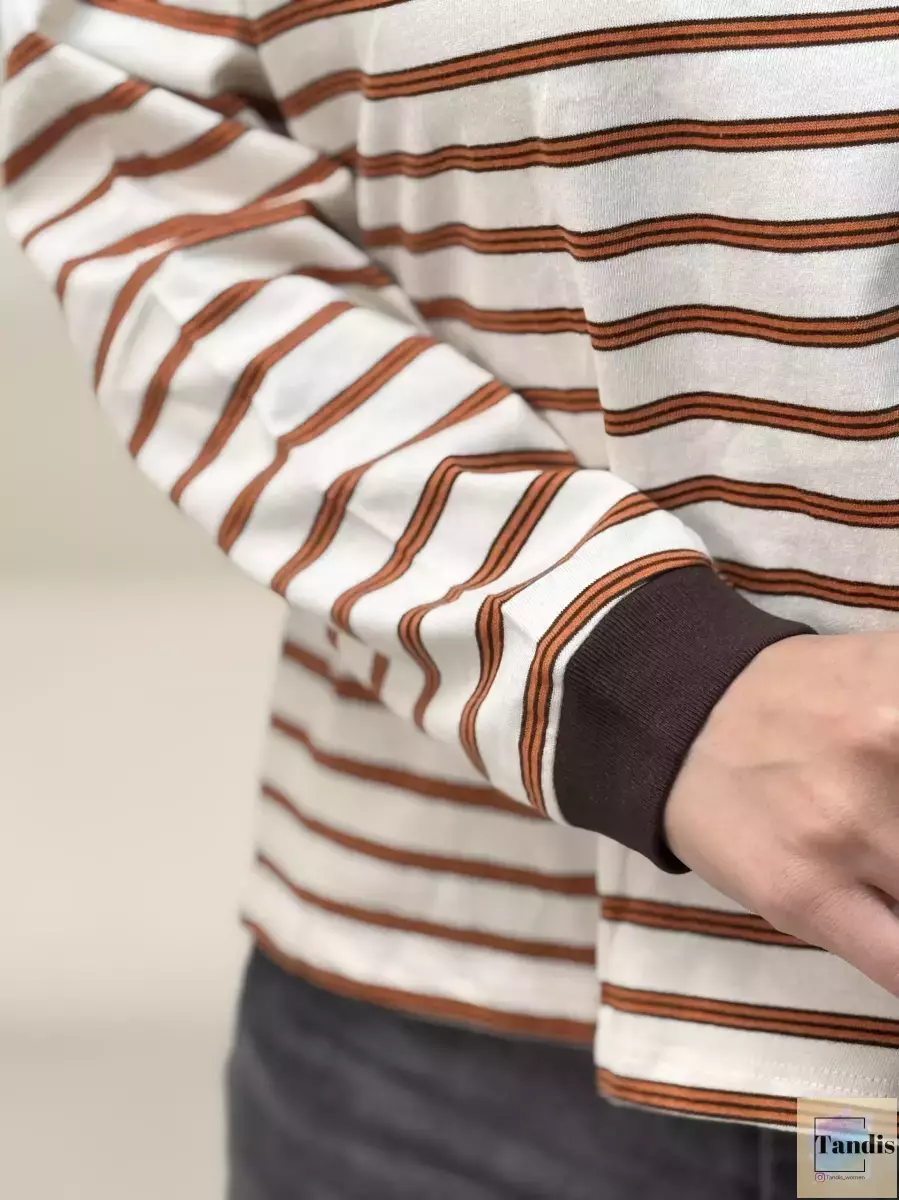 تیشرت راه راه آجریamerican