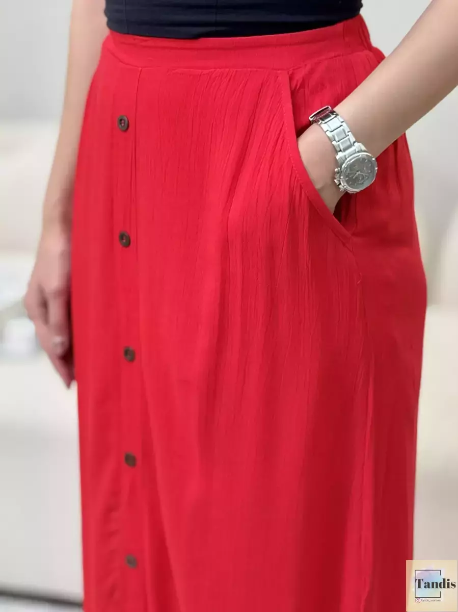 دامن جلو دکمه قرمز اسمارا