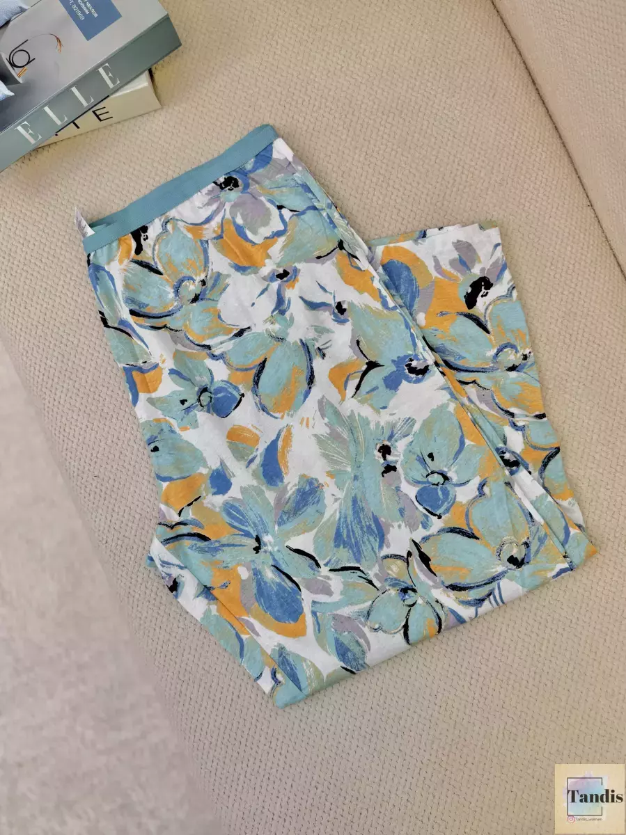 شلوار راحتی ANKO سبز گلدار