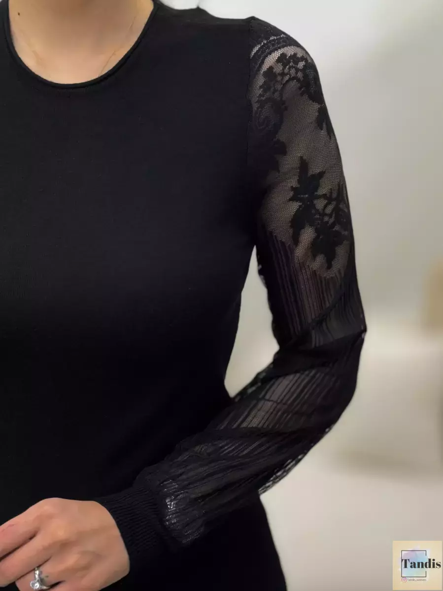 تونیک بافت آستین توری ONLY