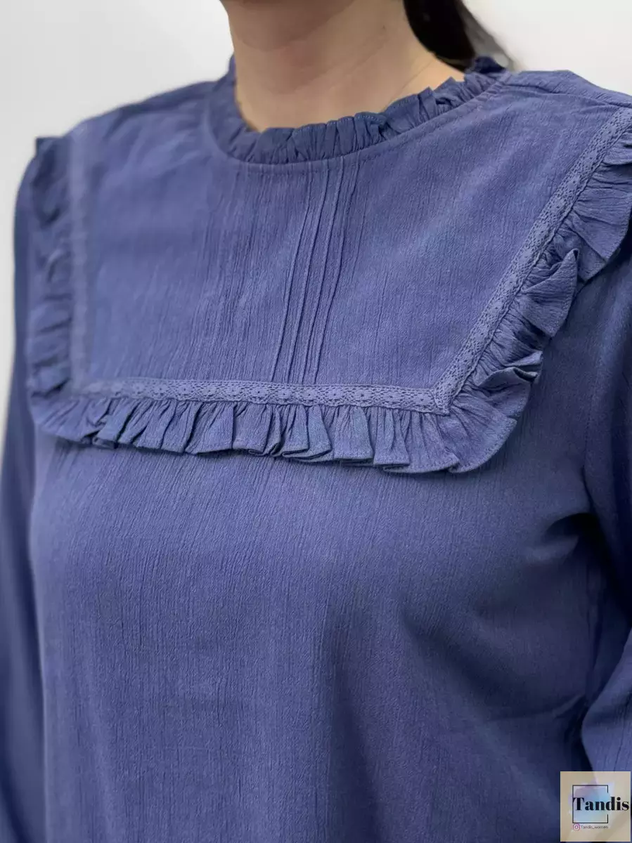 شومیز یقه چین دار