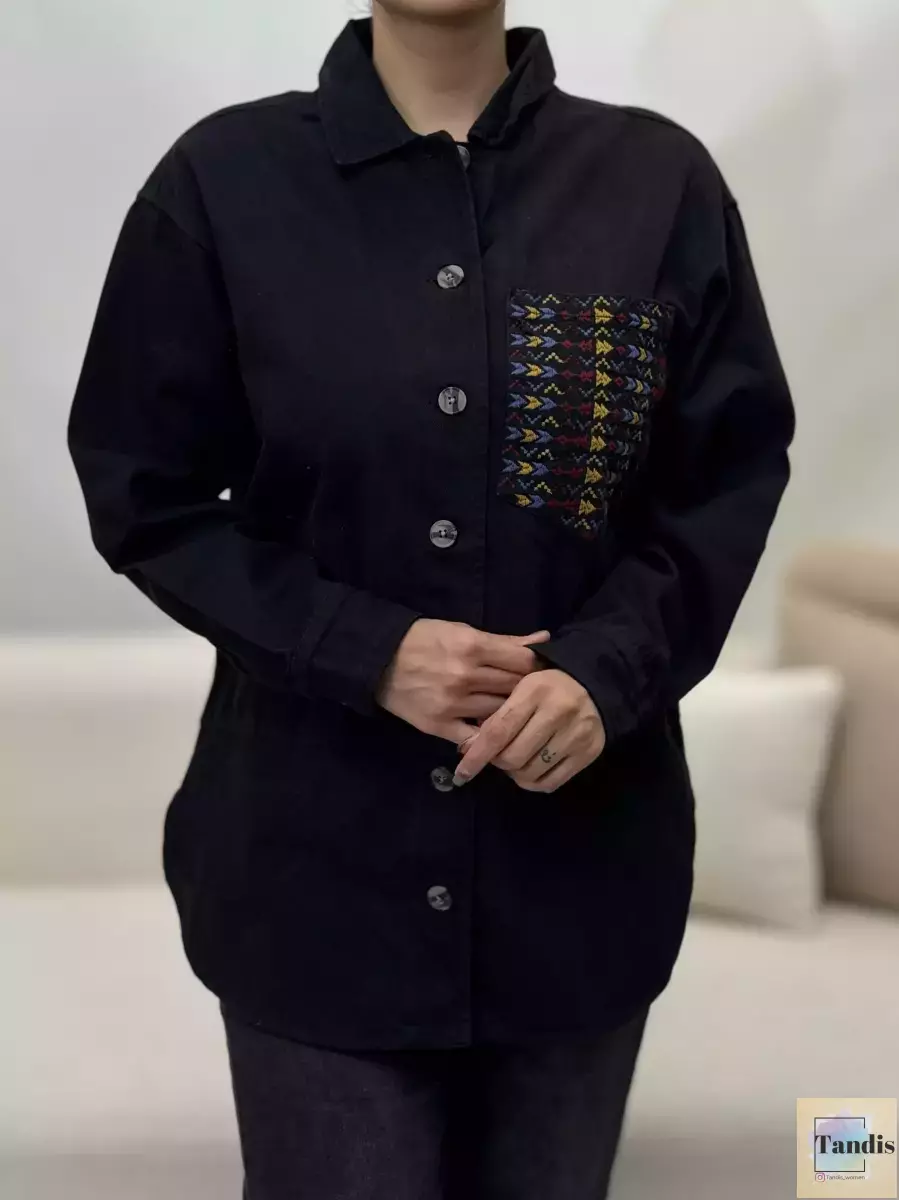 کت جین(جیب گلدوزی)