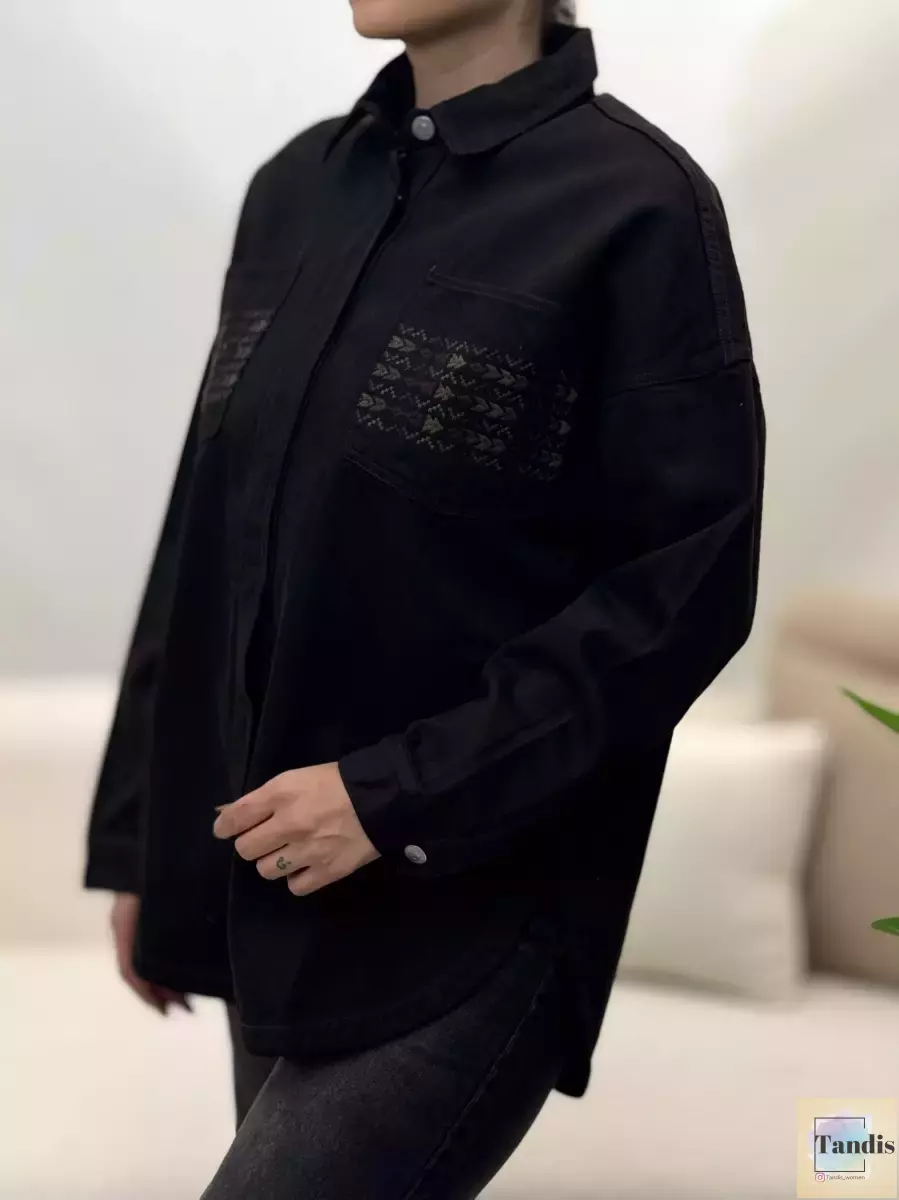 کت جین(جیب گلدوزی)