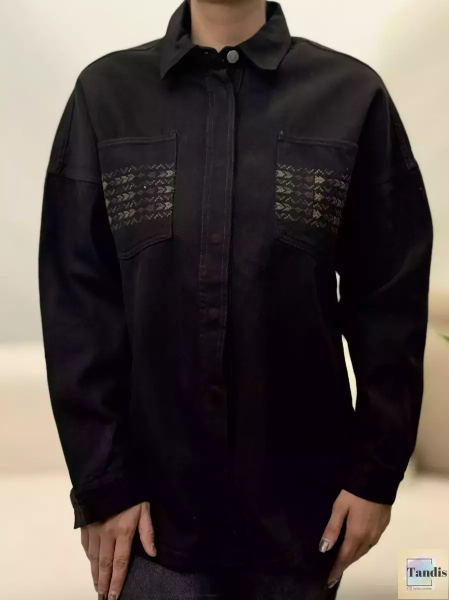 کت جین(جیب گلدوزی)