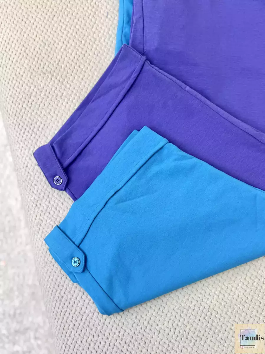 شلوارک پایین دکمه(بنفش-آبی)