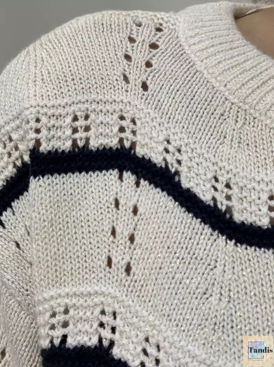 بافت شیری راه راه زری دار