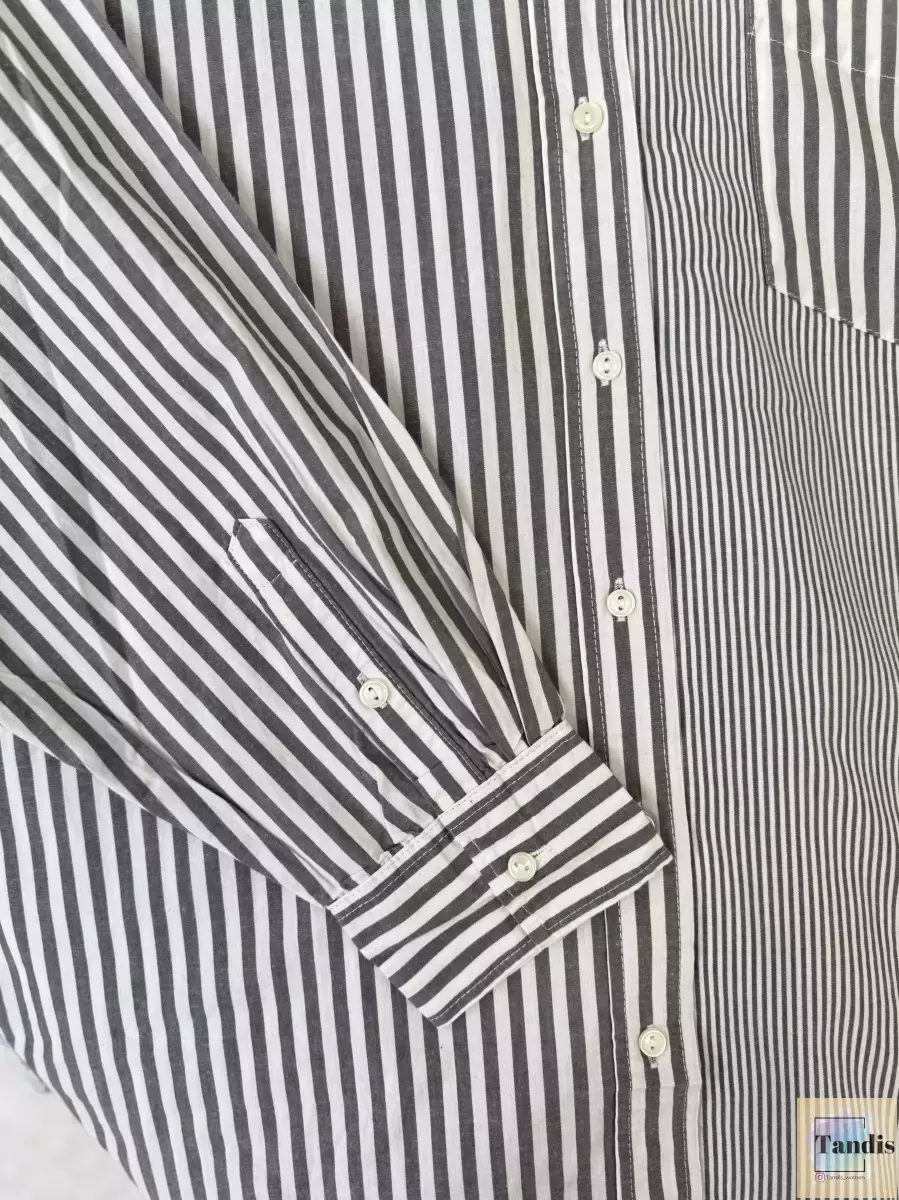 پیراهن مردانه راه راه طوسی