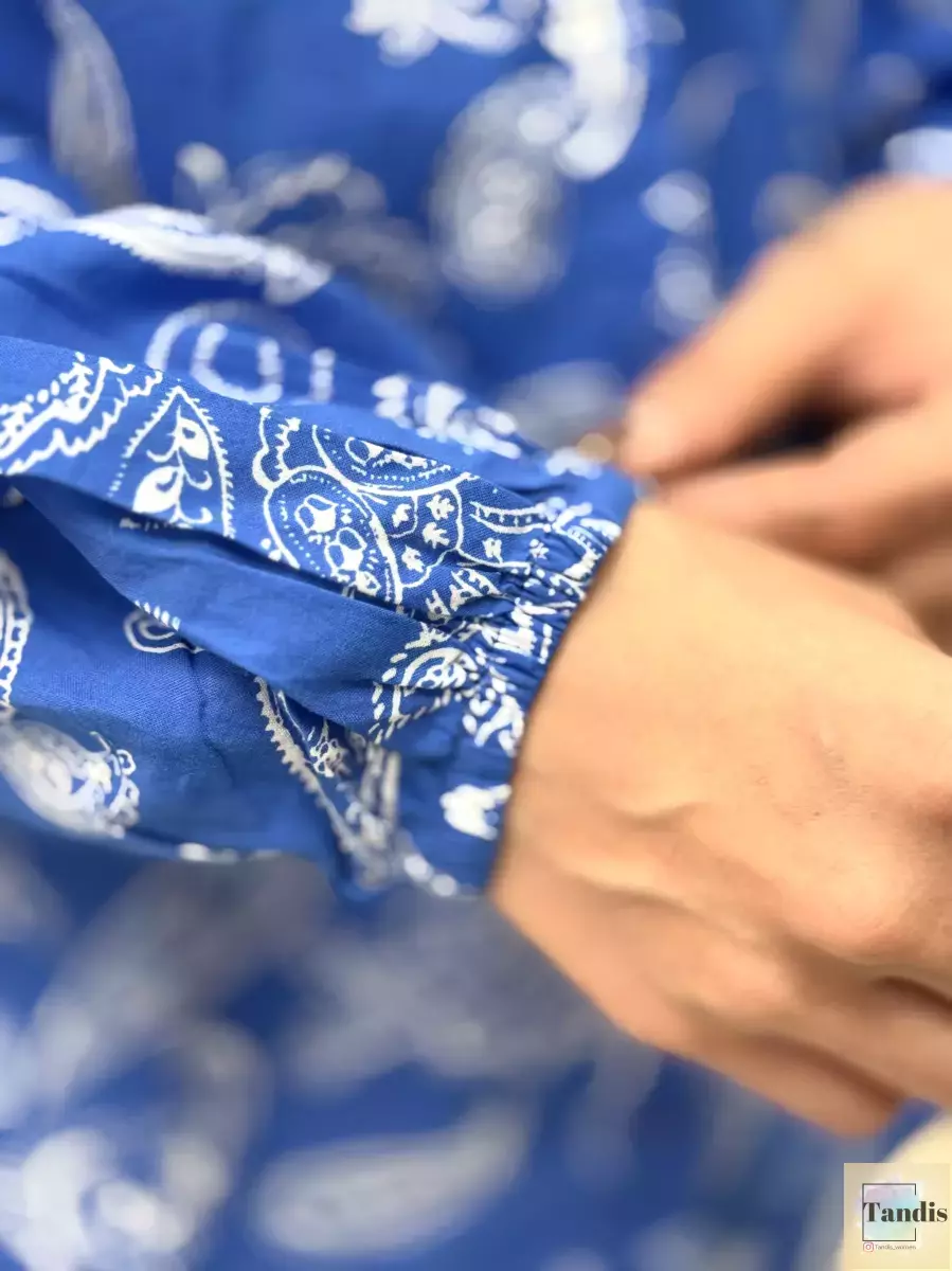 شومیز نخی طرح بته جقه(دو رنگ)