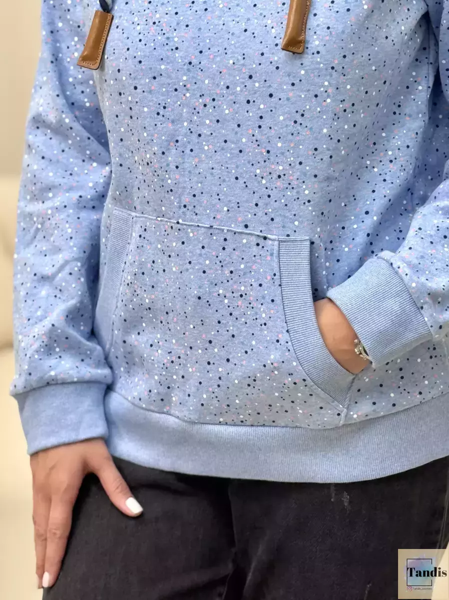 هودی طرح دار GINAآبی خال دار