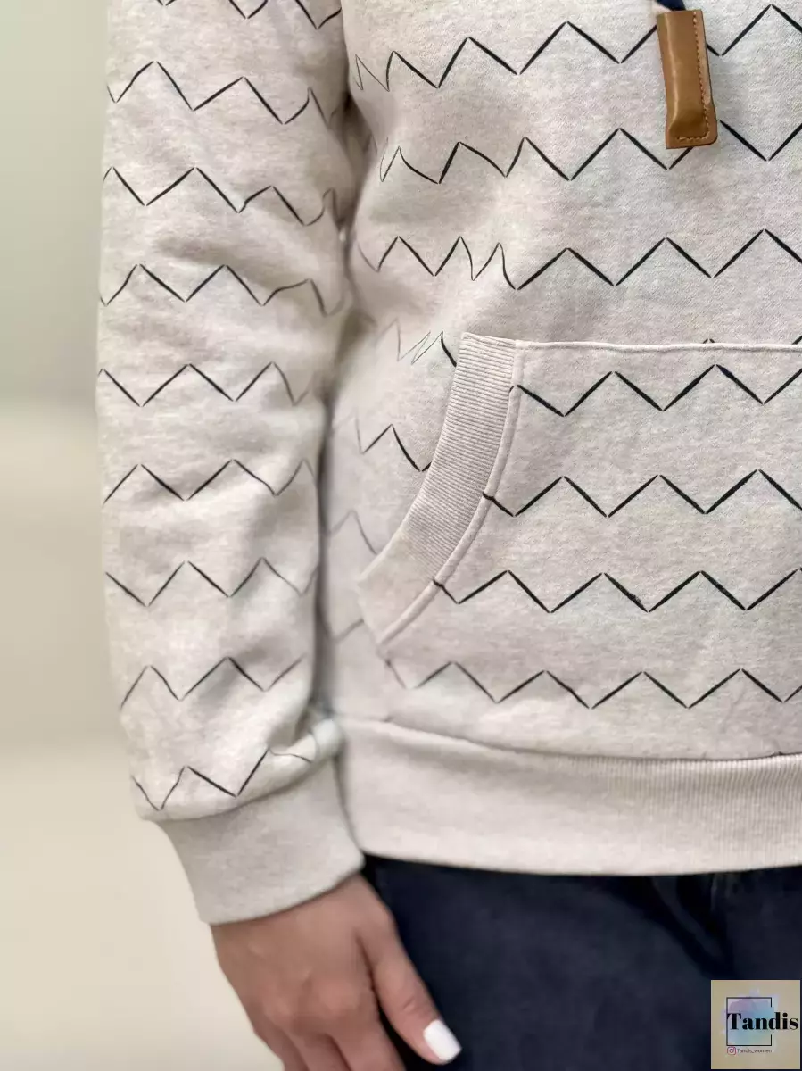 هودی طرح دار GINAکرم طرح دار