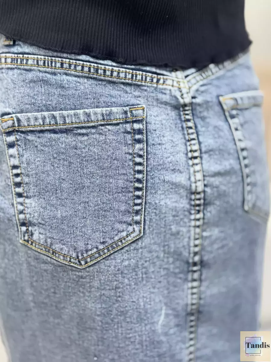 دامن جین دو جیب