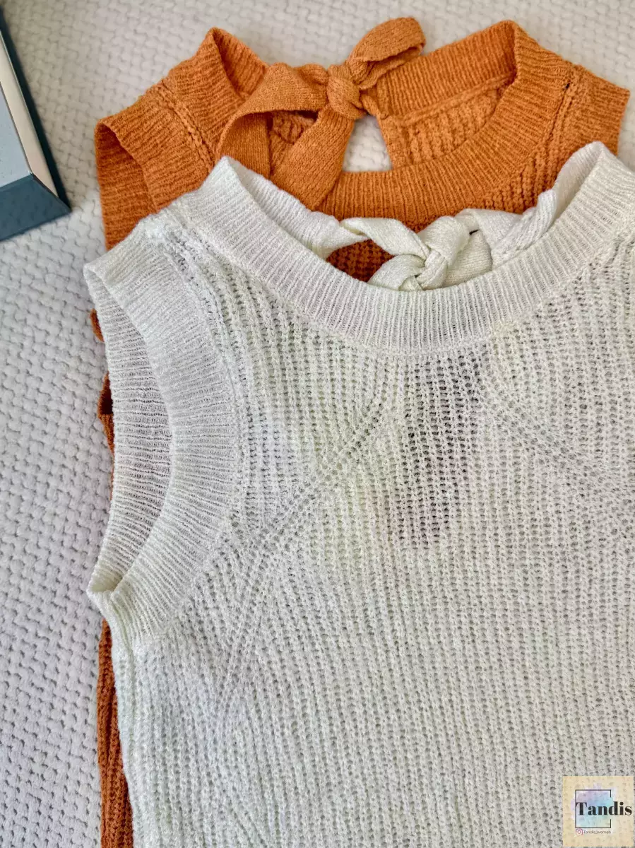 وست بافت پشت پاپیون(2رنگ)