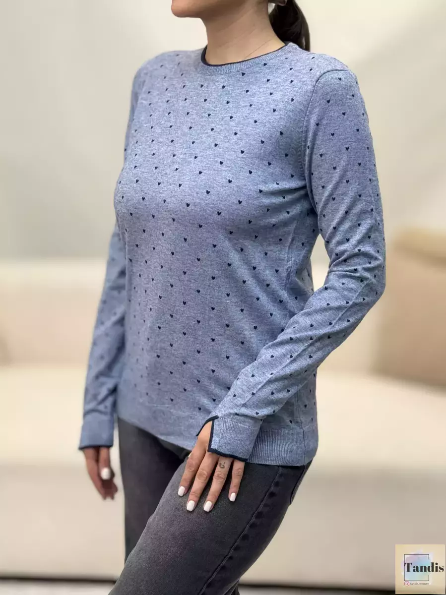 بافت طرح قلب آستین بلند