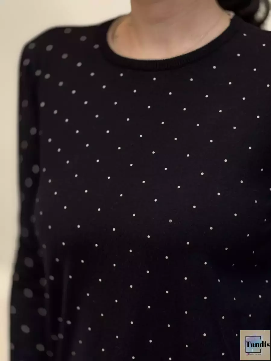 بافت خال دار آستین بلند