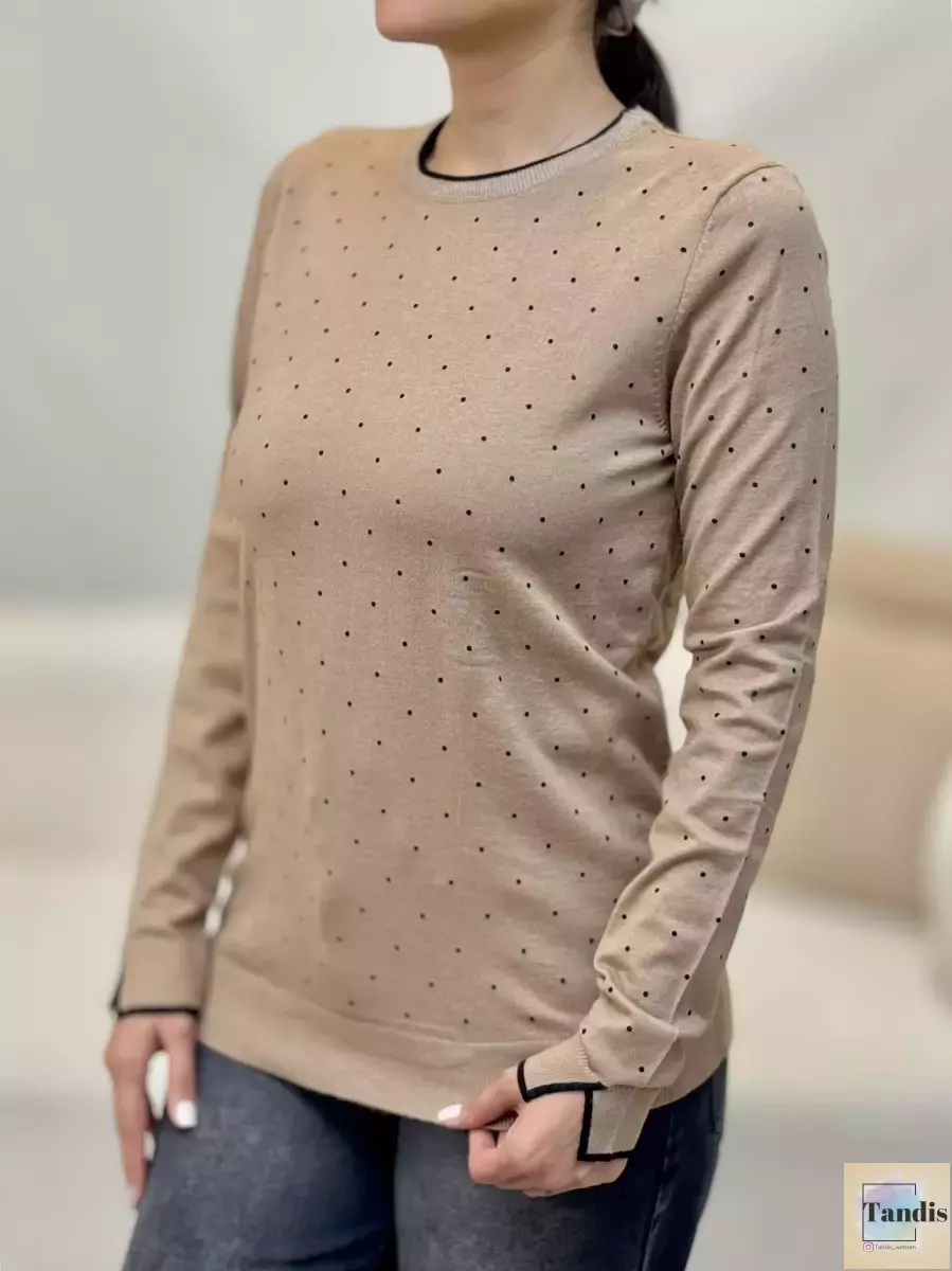 بافت خال دار آستین بلند