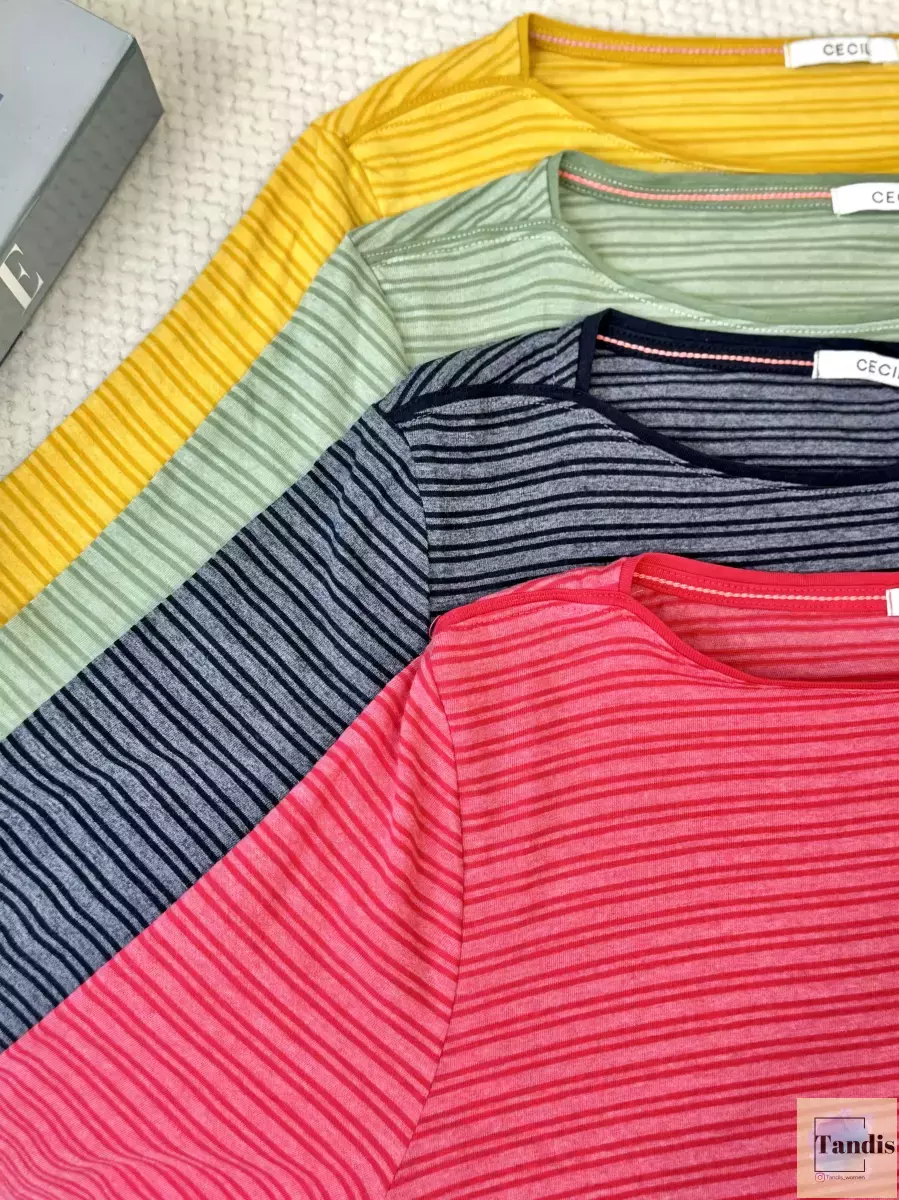 بلوز آستین بلند راه راه سیسیل