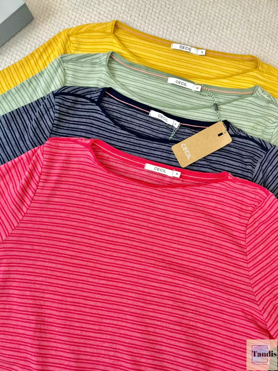 بلوز آستین بلند راه راه سیسیل