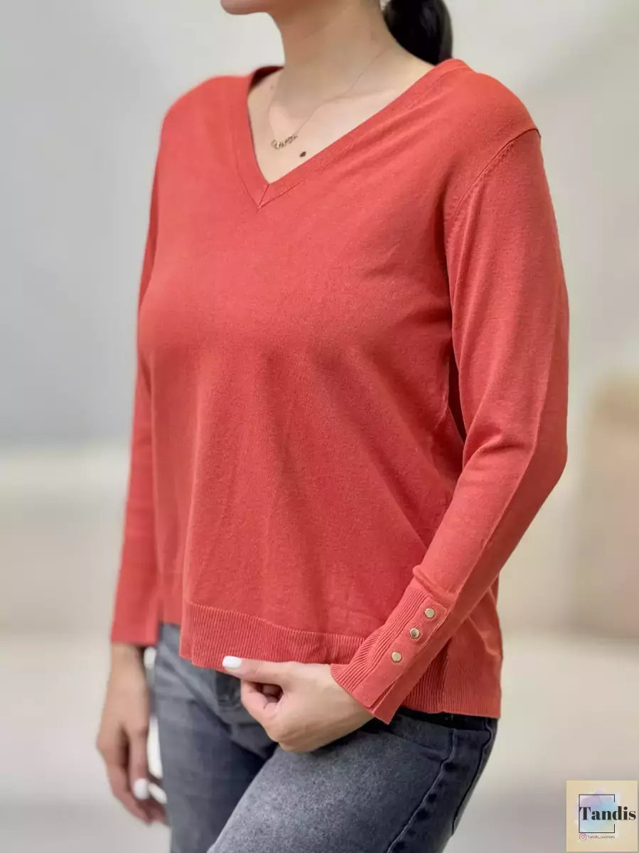 بافت یقه هفت آستین دکمه