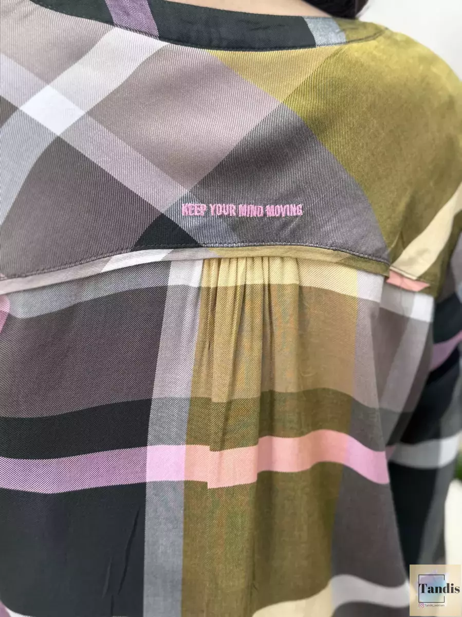 شومیز چهارخانه سبز