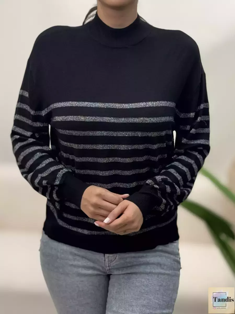 بافت لمه راه راه (مشکی-نسکافه ای)