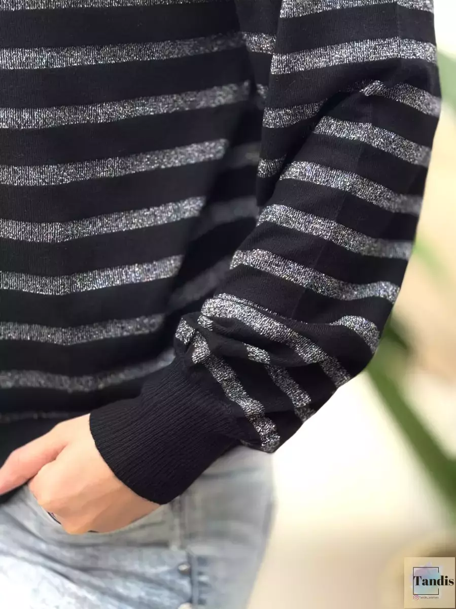 بافت لمه راه راه (مشکی-نسکافه ای)