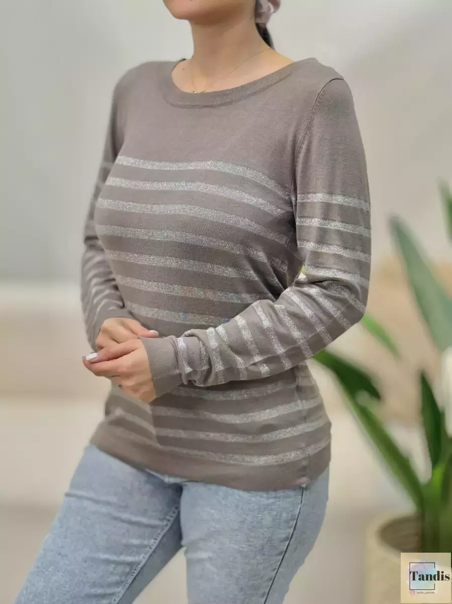 بافت لمه راه راه (مشکی-نسکافه ای)